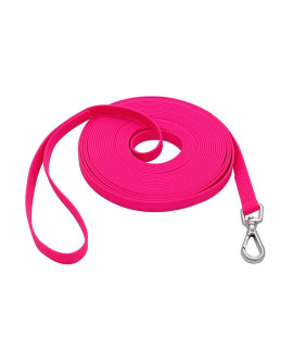 Waterproof Dog Training Leash 50FT 30FT 15FT 10FT 5FT Heavy Duty Recall Long Lead for Large Medium Small Dogs (50FT, Pink)