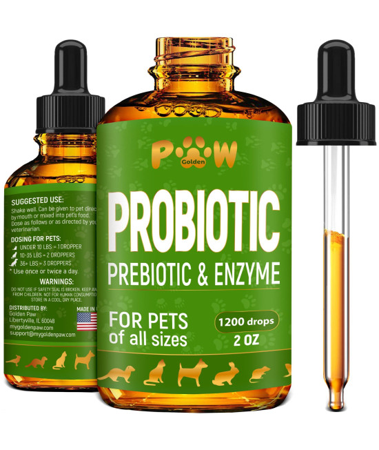 Probiotic for Dogs with Natural Digestive Enzymes. A Prebiotics + Digestive Enzyme product for dogs + Pumpkin. 120 Servings. Diarrhea & Upset Stomach Relief + Gas, Constipation, and Allergy Relief.