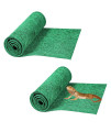 HERCOCCI 2 Pack Reptile Carpet, 39?? x 20?? Terrarium Bedding Substrate Liner Reptile Cage Mat Tank Accessories for Bearded Dragon Lizard Tortoise Leopard Gecko Snake (Green)