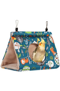 Winter Warm Bird Nest House Bird Bed, Bird Hut Hideaway for Cage, Plush Fluffy Shed Hut Hanging Hammock Finch Cage Sleeping Bed Snuggle Tent for Budgies, Lovebird, Parrot, Parakeets, Cockatiels