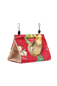 Winter Warm Bird Nest House Bird Bed, Bird Hut Hideaway for Cage, Plush Fluffy Shed Hut Hanging Hammock Finch Cage Sleeping Bed Snuggle Tent for Budgies, Lovebird, Parrot, Parakeets, Cockatiels