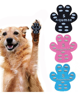 Aqumax Dog Anti Slip Paw Grips Traction Pads,Paw Protection with Stronger Adhesive, Non-Toxic,Multi-Use on Hardwood Floor or Injuries,12 sets-48 Pads S