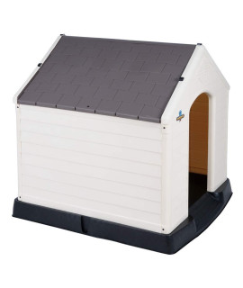 Confidence Pet XL Waterproof Plastic Dog Kennel Outdoor House Extra Large Brown