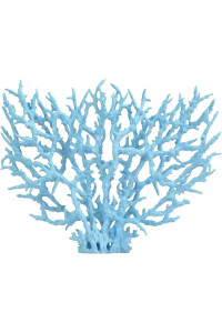 Besimple Artificial Aquarium Coral Ornament Plastic Fish Tank Plants Decoration for Aquarium Landscape (Blue-L)