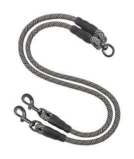 Mycicy Double Dog Leash Coupler, Tandem Leash for Two Dogs, No Tangle 360? Swivel Rotation Dual Strong Splitter, for Large Medium Small Dogs (33inch)