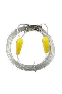 EVERBRIT Reflective Tie Out Cable for Small Dog Up to 35 Pound, 20 Feet Yellow