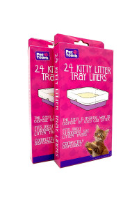 cat Litter Tray Liners Hygienic Disposable Standard Size for Litter Box (2 Pack ( 48 Liners ))