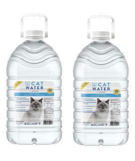 CATWATER by VETWATER ph-Balanced and Mineral-Free Cat Water Clinically Proven Urinary Formula Helps Prevent Cat Urinary Issues, FLUTD 135.2 oz, 2-Pk, Clear (CW60101-2)