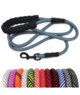 MayPaw Heavy Duty Rope Dog Leash, 345678101215 FT Nylon Pet Leash, Soft Padded Handle Thick Lead Leash for Large Medium Dogs Small Puppy