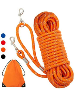 Segzwlor Long Dog Leash - 30ft, 50ft Reflective Training Heavy Duty Rope Dog Leash - Nylon Dog Lead Check Cord for Walking, Hunting, Camping, Running, etc. Easy Control for Small, Medium, Large Dogs