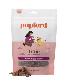 Pupford Freeze Dried Dog Training Treats, 475+ Puppy & Dog Treats, Low Calorie, Vet Approved, All Natural, Healthy Training Treats for Small to Large Dogs (Rabbit)