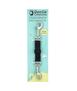 Gentle Creatures Collar Companion - Adjustable Collar Backup Clip for Dog Harness, Prong, Pinch Collar, Gentle Lead - Double Ended Clasp - Safety Clip