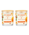One Fur All, Pet House Candle-100% Plant-Based Wax Candle-Pet Odor Eliminator for Home-Non-Toxic and Eco-Friendly Air Freshening Scented Candles-Odor Eliminating Candle-(Pack of 2, Orange Spice)