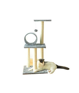 ZRONgQF cat Activity Trees cat Tower cat Tree cat Tower Scratcher Activity centre with Sisal Scratching Posts and carpeted Surface cat climbing Frame 0926