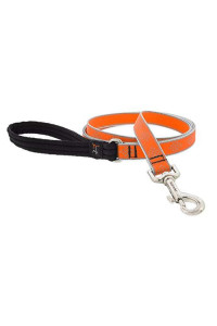 Lupine Reflective Dog Leash 4-Foot by 34 Wide Orange Diamond