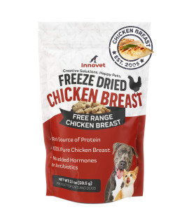 Innovet Pet Freeze Dried Treats - Chicken Breast - 3 Calories per Treat, Protein for Dogs, Freeze Dried Chicken, Training Treats for Dogs - Made in USA