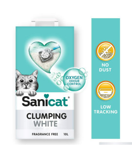 Sanicat clumping White unscented 10L