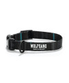 Wolfgang Premium Adjustable Dog Training Collar, Made in USA, NightOwl Print, Large (1 Inch x 18-26 Inch)
