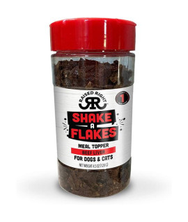 Raised Right Dog Cat Shake A Flakes Beef 4.5oz.
