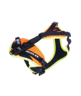 JK9 Mantrailing Harness, Size: XS, UV Orange with neon Edge