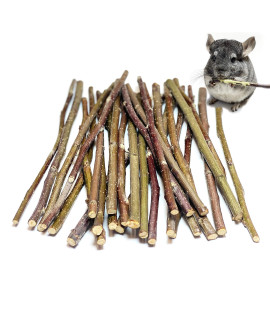 Apple Sticks 120 Gram Rabbit & Hamster Chew Toys - 100% Natural & Organic Chinchilla Food, Treats for Guinea Pig, Squirrels, Parrots & Other Small Animals (Made in Ukraine)