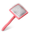Pet Slicker Brush With Soft Massage Grooming Stainless Steel Pins - Slide This Universal Miracle Coat Slicker Brush for Dematting, Shedding Fur, and Undercoat - Ideal Gift for Professional Pet Groomers - Long Slicker Brush - Flying Pawfect