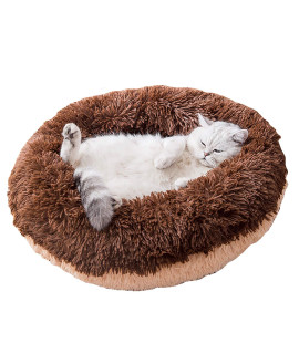 ZHYING Round Cat Bed,Soft and Comfortable Cushion,Washable Sofa,for Indoor Small Pet,L