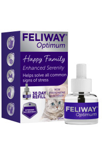 Feliway Optimum Refill, The Best Solution to Ease cat Anxiety, cat conflict and Stress in The Home