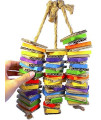 Birds LOVE Chew-Tastic Triple Tower of Shredded Fun Medium Bird Toy for African Grey Conures Sun Conures Caiques Senegals Small Cockatoos Quakers and Similar Small to Medium Sized Birds