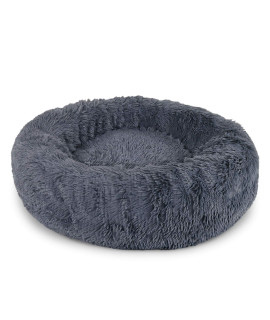 Dibea DB00386 Dog Bed Round Dog Sofa / Cat Bed Donut Dark Grey 80 cm Diameter XXL Dark Grey 2.25 kg