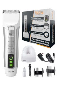 Mighty Paw Dog Grooming Kit - Quiet Cordless Dog Grooming Hair Trimmer - Paw Grooming - Heavy Duty Cordless Pet Groomer - Rechargeable 3 Speeds - Suitable for All Coats - Trusted by Pet Groomers