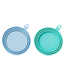 WAFJAMF Silicone Pet Can Covers,Dog Cat Food Can Lids, Universal BPA Free,Fit Multiple Sizes Dishwasher Safe-2 Pack