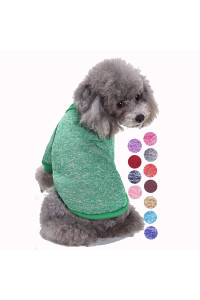 Bwealth Small Dog Clothes, Dog Sweaters for Small Dogs, Cute Classic Warm Pet Sweaters for Dogs Girls Boys, Cat Sweater Dog Sweatshirt Winter Coat Apparel for Small Dog Puppy Kitten Cat (XXS, Green)