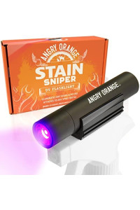 ANGRY ORANGE UV Flashlight - LED Black Light Detector for Dry Dog Urine - Flashlights Make Stains Glow in The Dark with Ultraviolet Blacklight
