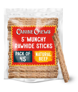Canine Chews 100 Pack 5 Dog Treat Sticks for Small Dogs Munchy Dog Snack Sticks (Peanut Butter)