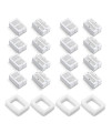 VinDox Pet Fountain Replacement Filters, 16 Cat Fountain Carbon Filters and 4 Foam Pre-Filters for Ceramic/Cupcake Pet Fountain Pet Drinking Fountain Porcelain (16 Packs)