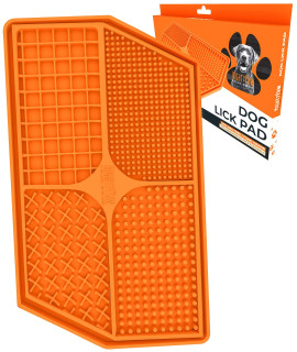 Mighty Paw Dog Lick Pad - Anxiety Alleviation - Strong Suction - Enhanced Paw Grooming - BPA-Free Silicone - Slow Feeding Lick Pad - Dental Health - Dishwasher Safe - Food Safe Silicone Dog Food Mat