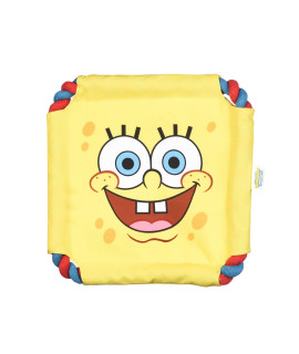 SpongeBob SquarePants for Pets SpongeBob SquarePants Rope Frisbee Dog Toy 8 Inch Dog Toy for SpongeBob Fans Yellow Fabric Plush Dog Toy for All Dogs, Frisbee Dog Toy from Nickelodeon