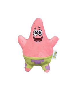 SpongeBob SquarePants for Pets Patrick Figure Plush Dog Toy 6 Inch Small Dog Toy for Spongebob Fans Pink Squeaky Dog Toy for All Dogs Made from Soft Plush Fabric
