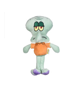 SpongeBob SquarePants for Pets Squidward Figure Plush Dog Toy 6 Inch Small Dog Toy for Spongebob Fans Octopus Squeaky Dog Toy for All Dogs Made from Soft Plush Fabric