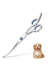 Petsvv 7.5 Curved Dog Grooming Scissors with Safety Round Tips, Light Weight Professional Pet Grooming Shears Stainless Steel for Dogs Cats Pets