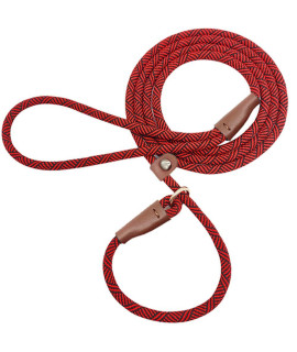 Mycicy Durable Slip Lead Dog Leash, 1/4 x 5ft No Pull Slip-on Training Leash for Small and Medium Dogs Red