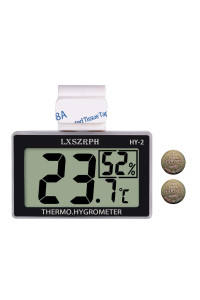 LXSZRPH Reptile Thermometer Hygrometer HD LCD Reptile Tank Digital Thermometer with Hook Temperature Humidity Meter Gauge for Reptile Tanks, Terrariums, Vivarium (1pack)