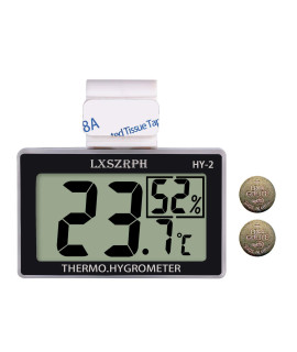 LXSZRPH Reptile Thermometer Hygrometer HD LCD Reptile Tank Digital Thermometer with Hook Temperature Humidity Meter Gauge for Reptile Tanks, Terrariums, Vivarium (1pack)