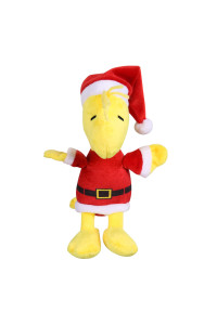 Peanuts for Pets 9 Holiday Woodstock Santa Plush Dog Toy with Squeaker Yellow and Red Charlie Brown Plush Dog Toy Medium Squeaky Dog Toys- Cute and Soft Stuffed Dog Toys for All Dogs Toy Bin