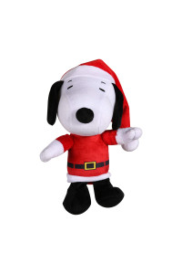 Peanuts 9 Holiday Snoopy Santa Big Head Plush Dog Toy with Squeaker Red and White Charlie Brown Snoopy Plush Dog Toy Squeaky Dog Toys- Cute and Soft Stuffed Dog Toys for All Dogs Toy Bin