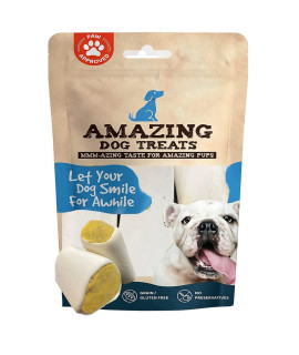 Amazing Dog Treats - Stuffed Shin Bone for Dogs (Acai Blend, 2-3 Inch - 4 Count) - All Natural Dog Bones