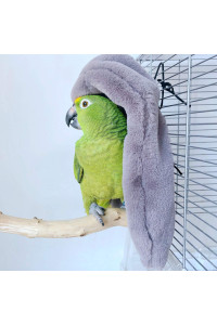 SGQCAR Corner Fleece Bird Blanket,Bird Blanket for Cage,Cozy for Birds,Parrot Cage Snuggle Hut Warm Bird Nest House Bed for Parrots,Small Conures, Lovebirds and Cockatiels L