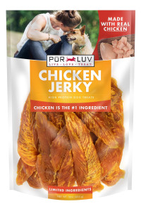 Pur Luv Chicken Jerky Dog Treats, Rawhide-Free, Made with Real Breast, Healthy, Long-Lasting and Great Tasting Treat, No Artificial Flavors, Satisfies Dog's Urge to Chew, 16 oz