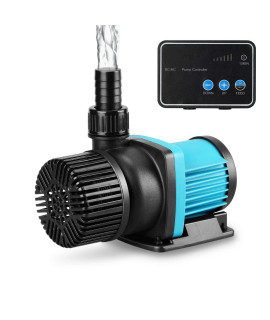 JEREPET 1850GPH 55W16FT Aquarium 24V DC Water Pump with Controller, Submersible and Inline Return Pump for Fish Tank,Aquariums,Fountains,Sump,Hydroponic,Pond,Freshwater and Marine Water Use